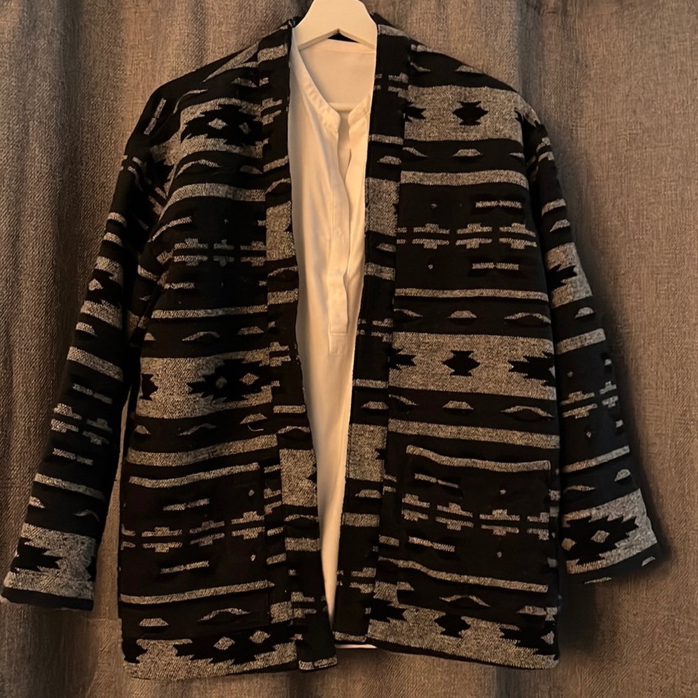 Aztec Boho Print Overcoat - Picture 2 of 8